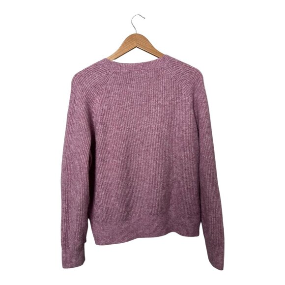 Ann Taylor Factory Sweater Size Medium Lavender Purple Knit Embellished Pullover - Picture 3 of 6